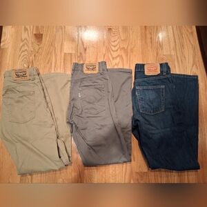 3 Levi's Boy's Size 14 Regular 514 Pants & Jeans